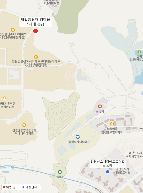 제일풍경채 검단Ⅳ 주변 지도