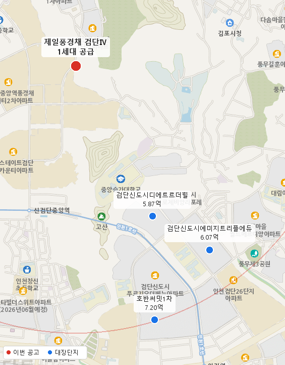 제일풍경채 검단Ⅳ 주변 지도